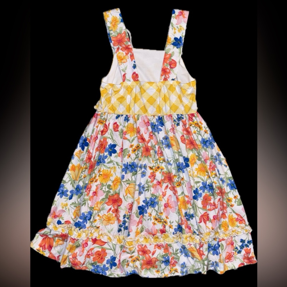 JONA  Michelle  Summer Floral Dress W/Yellow Gingham Top
SIZE  Girls  (7) NWT - Picture 2 of 16